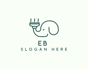 Sanitation - Elephant Vacuum Cleaner logo design