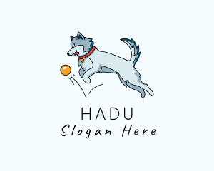 Ball - Husky Pet Dog logo design