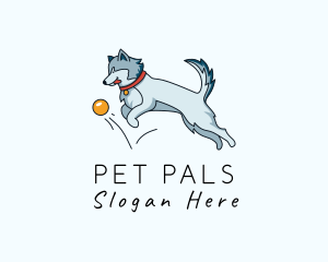 Husky Pet Dog logo design