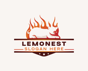 Pork - Pork Flame Barbecue logo design