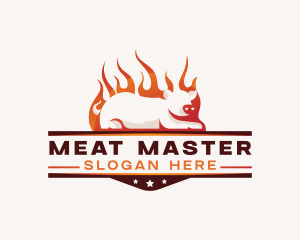 Pork Flame Barbecue logo design