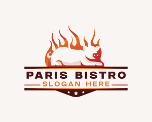 Pork Flame Barbecue logo design