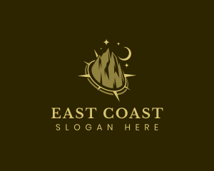 East - Mountain Compass Navigation logo design