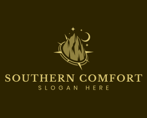 South - Mountain Compass Navigation logo design