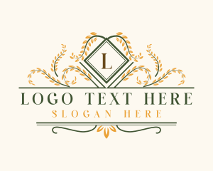 Floral - Elegant Gardening Wreath logo design