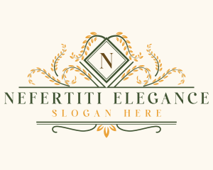 Elegant Gardening Wreath logo design