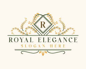 Elegant Gardening Wreath logo design