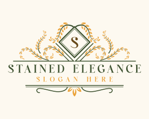 Elegant Gardening Wreath logo design