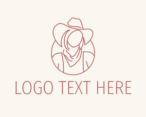 Culture - Cowgirl Farmer Woman logo design