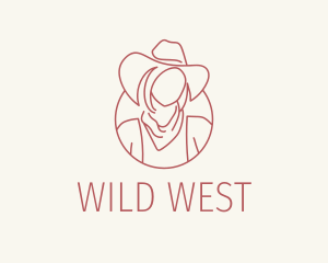 Saloon - Cowgirl Farmer Woman logo design