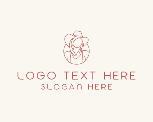Boutique - Cowgirl Farmer Woman logo design