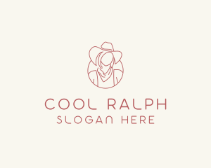 Cowgirl Farmer Woman logo design