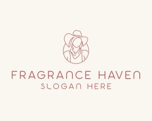 Cowgirl Farmer Woman logo design