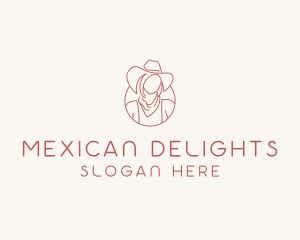 Mexico - Cowgirl Farmer Woman logo design