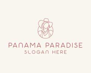 Cowgirl Farmer Woman logo design