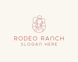 Cowgirl - Cowgirl Farmer Woman logo design