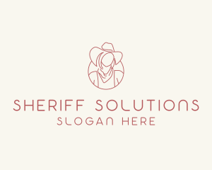 Sheriff - Cowgirl Farmer Woman logo design