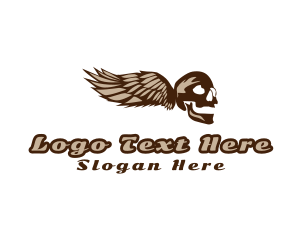 Corps - Tattoo Skull Wing logo design