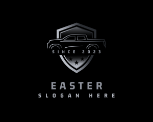 Pickup - Metallic Pickup Vehicle logo design