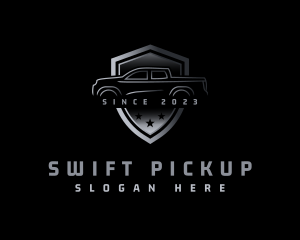 Pickup - Metallic Pickup Vehicle logo design