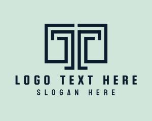 Building - Legal Colum Letter T logo design