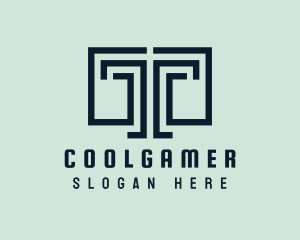 E Commerce - Legal Colum Letter T logo design