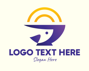 Fish Bowl Food Restaurant Logo