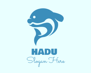 Blue Dolphin Tail Logo