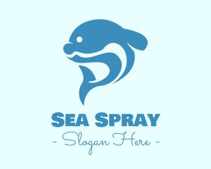 Blue Dolphin Tail logo design