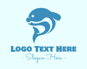 Tail - Blue Dolphin Tail logo design