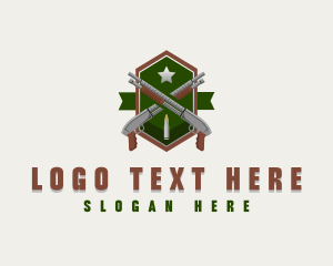 Bullet - Shotgun Bullet Ammunition logo design