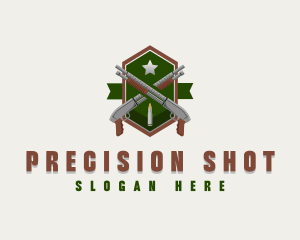 Rifle - Shotgun Bullet Ammunition logo design