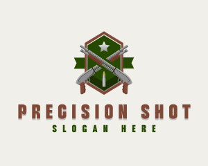 Shotgun Bullet Ammunition logo design