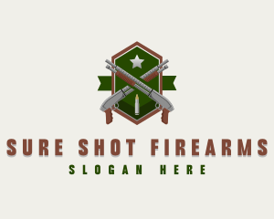 Shotgun Bullet Ammunition logo design