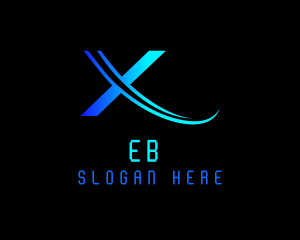 Letter X - Gradient Blue Letter X logo design