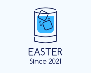 Drinking - Glass Drink Ice Cubes logo design