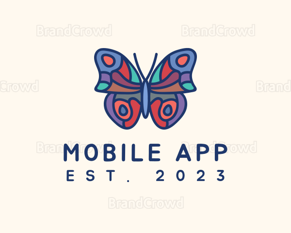 Butterfly Insect Mosaic Logo