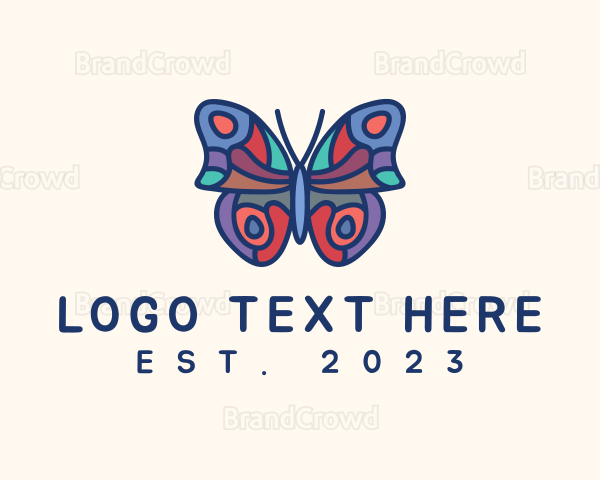 Butterfly Insect Mosaic Logo