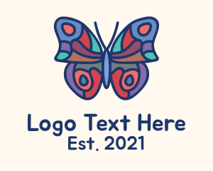 Moth - Abstract Butterfly Mosaic logo design