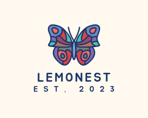 Moth - Butterfly Insect Mosaic logo design