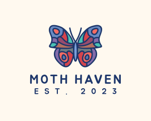 Moth - Butterfly Insect Mosaic logo design