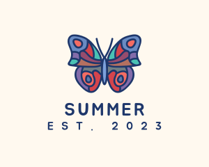 Butterfly Insect Mosaic logo design