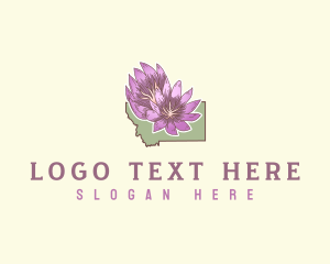 Magnolia Flower - Montana Organic Bitterroot logo design