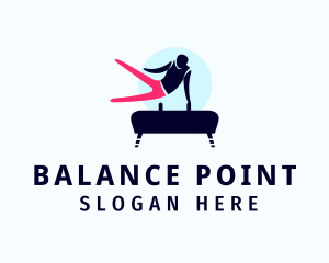 Pommel Horse Gymnast logo design