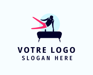 Aerobic - Pommel Horse Gymnast logo design