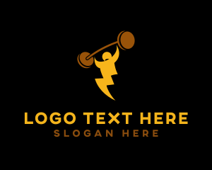 Powerlifting - Physical Energy Training logo design