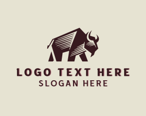 Vegan Meat - Bull Animal Ranch logo design