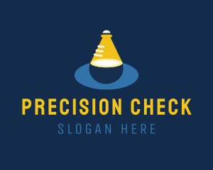 Inspection - Laboratory Spotlight Flask logo design