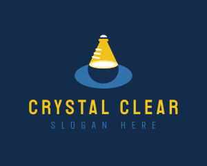 Glassware - Laboratory Spotlight Flask logo design