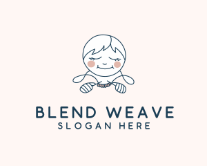 Interweave - Girl Crochet Yarn logo design